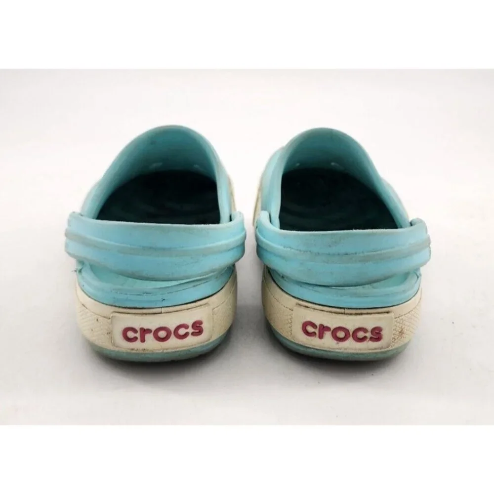 Crocs Kids Crocband ll Slip‎ On Clog Shoes Blue/Pink 11990 Youth Size C10/11